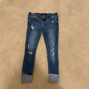 Hollister Crop Ripped Jeans - Size 3